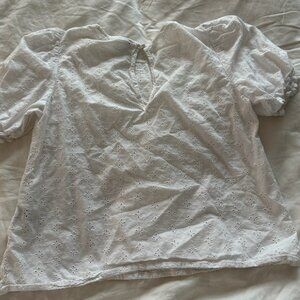 Short Sleeved White Blouse